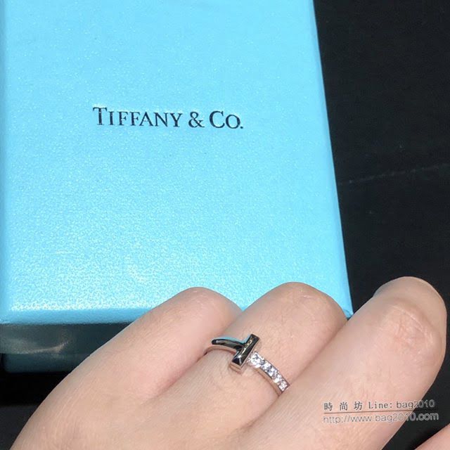 Tiffany純銀飾品 蒂芙尼女士專櫃爆款T1新款半鑽戒指  zgt1709